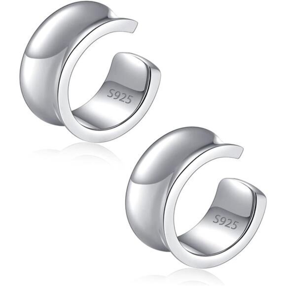 Cuff Earrings 925 Sterling Silver Ear Cuff Earrings Non-Piercing Fake Helix - Picture 1 of 7